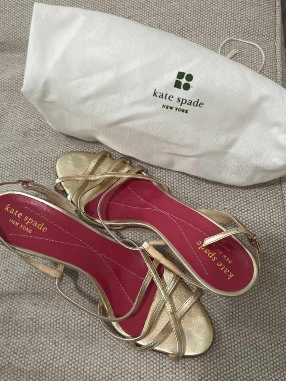 VINTAGE KATE SPEED GOLD HEELS - Picture 2 of 4